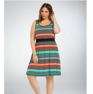 Torrid striped tank dress size 4